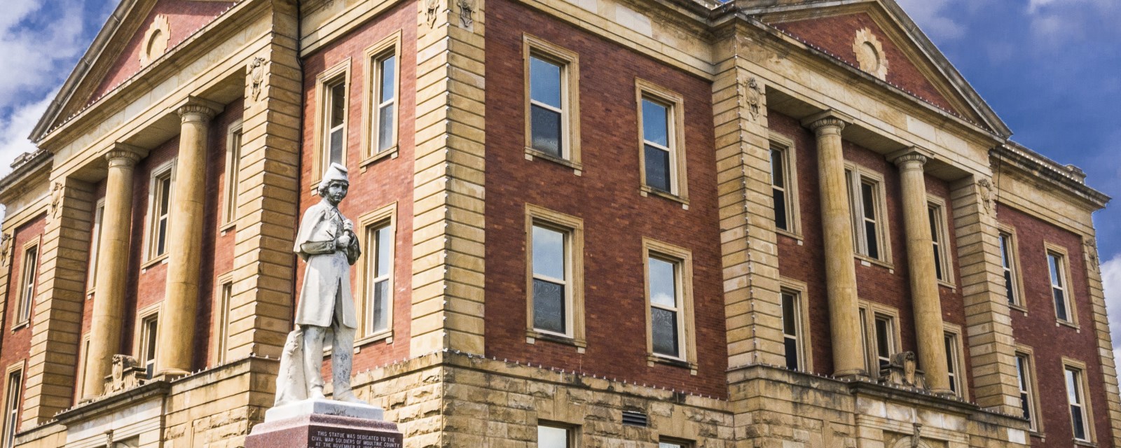 County courthouse facade